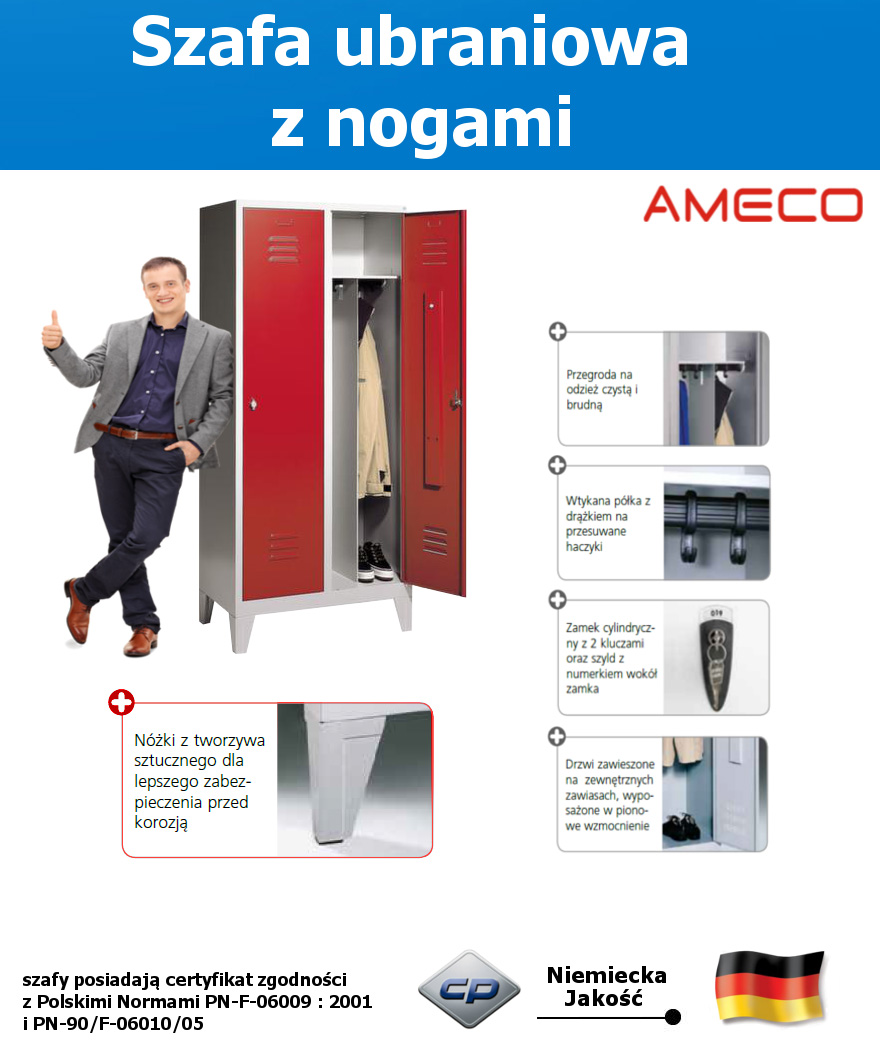 szafa ubraniowa z nogami