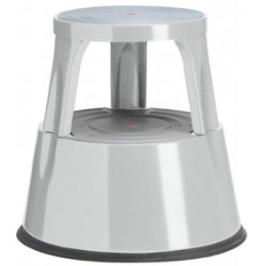 Taboret biurowy Twin Steel szary metalowy dwustopniowy TWINCO