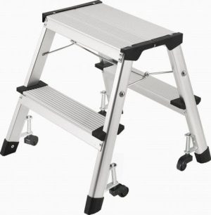 Drabinka 2-stopniowa składana z kółkami Twin mini drabina