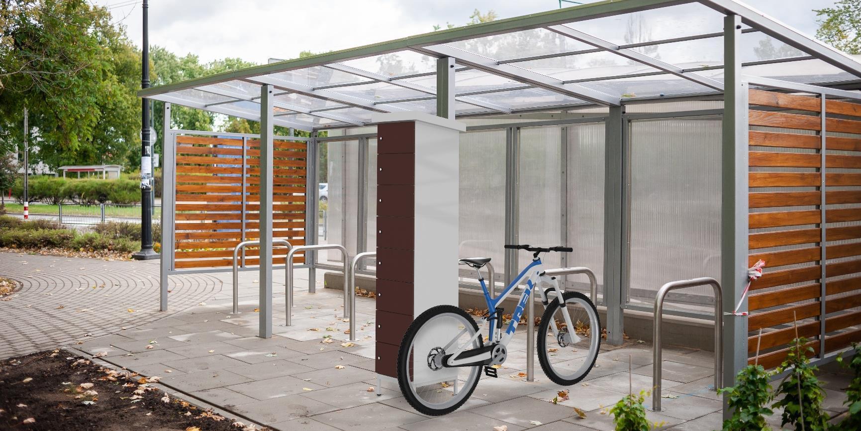 Szafa do ładowania akumulatorów rowerów i hulajnóg elektrycznych