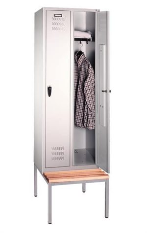Szafa ubraniowa z ławką 2 x 300 mm