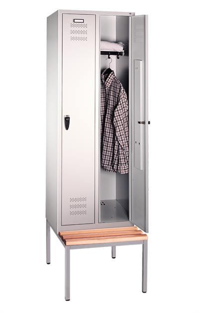 Szafa ubraniowa z ławką 2 x 300 mm